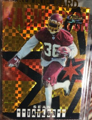 2004 Topps Finest Rookie Card Sean Taylor Gold Refractor 2/5 Card 65 Redskins
