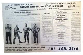 1969 Pittsburgh Civic Arena WWWF Professional Wrestling Program Bruno Sammartino 2