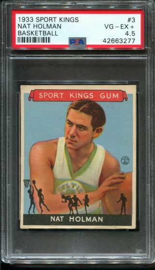 1933 Goudey Sport Kings 3 Nat Holman Basketball Psa 4.  5,  Centered Hof