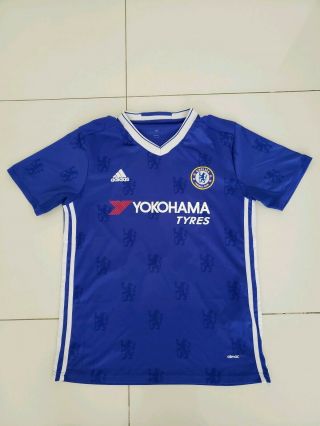 Chelsea Fc Eden Hazard Adidas Size M Climacool Blue Soccer Jersey