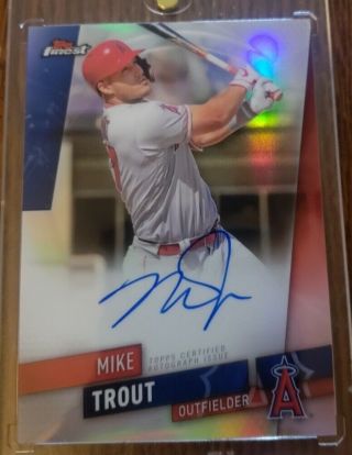 Mike Trout 2019 Topps Finest Auto Autographed Refractor