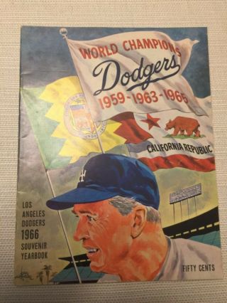 1966 Los Angeles Dodgers Yearbook - Alston,  Sandy Koufax