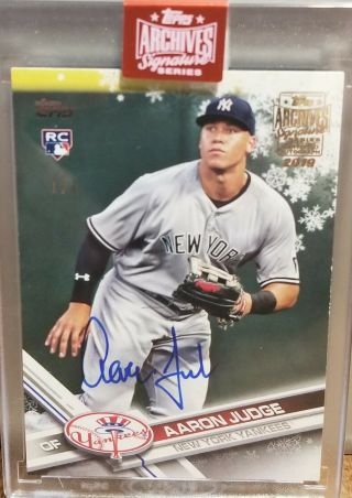 Aaron Judge Yankees 1/1 Rookie Auto 2019 Topps Archives Signature Series