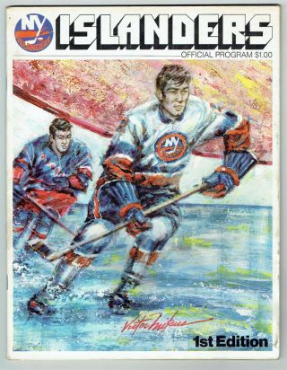 1972 - 73 York Islanders 3rd Game Ever Played Program Nassau Coliseum 10/14/72