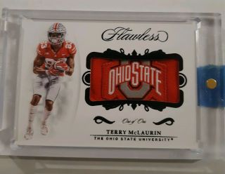 2019 Flawless Collegiate Terry Mclaurin Rookie Ohio State Patch 1/1