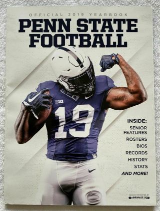 2019 Penn State Nittany Lions Football Media Guide Yearbook Press Book Program
