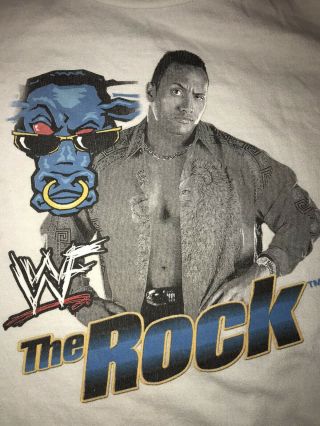 Rare Vintage 90’s The Rock Eye Brow Raise Brahma Bull Kids Tshirt Size 7 3