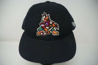 Rare Vtg Era Phoenix Coyotes Nhl Hockey Fitted Hat Cap 90s 2000s Sz 7 5/8