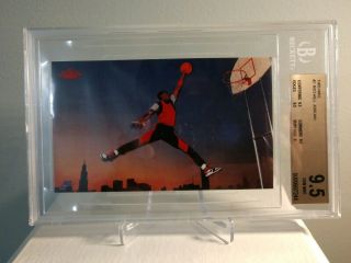 1985 Nike Promo Card Michael Jordan Rookie Bgs Gem 9.  5 Chicago Bulls