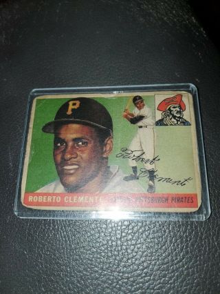 1955 Topps 164 Roberto Clemente Pirates Rc Rookie Hof