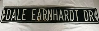 Dale Earnhardt Dr.  Metal Street Sign Black With White Letters 36 " X6 " Nascar 3
