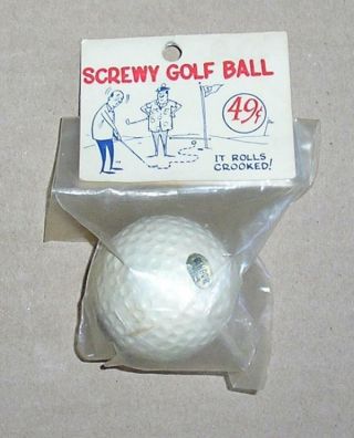 1957 Screwy Golf Ball Gag/trick Item - Mip - Bengor,  Japan