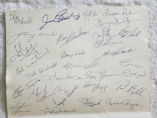 1975 - 76 WHA Indianapolis Racers Photo with complete team autographs (Dave Keon) 2