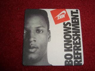 Vintage Nike Bo Jackson " Bo Knows Refreshment " Coaster From Bo Knows Ad Campaign