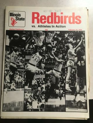 1977 - 78 Illinois State University Basketball Media Guide Vs Athletes In Action