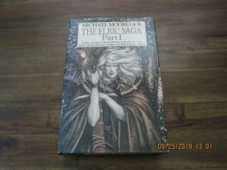 The Elric Saga Part 1 By Michael Moorcock 1st/sfbc 1984 Hc/dj