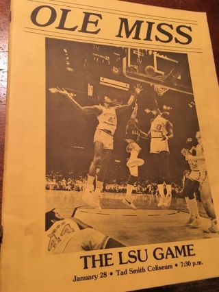 1981 Ole Miss Rebels Vs Lsu Basketball Program Tad Smith Coliseum