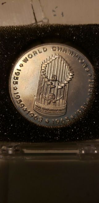 La Dodgers Champion 100th Anniversary Silver Coin In Clear Case