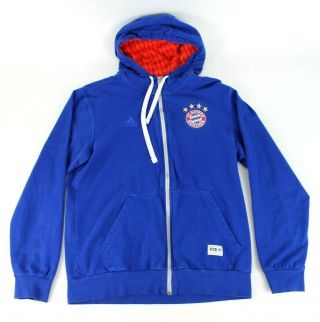 Adidas Fc Bayern Munchen (munich) Full Zip Warm Up Track Jacket Mens Medium Blue
