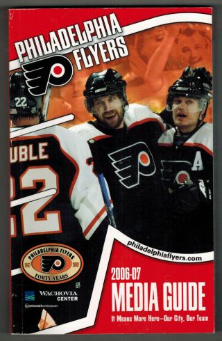 2006/07 Philadelphia Flyers Media Guide Knuble,  Forsberg,  Kapanen Cover