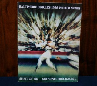 1966 Baltimore Orioles Los Angeles Dodgers World Series Program Unscored