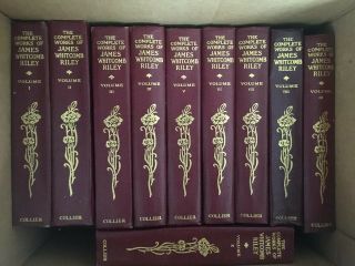 The Complete Of James Whitcomb Riley 10 Vol Memorial Ed (1916,  Hardcover)