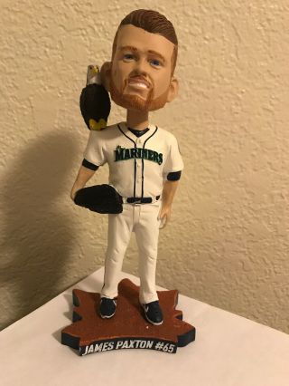 James Paxton Bobblehead Doll Big Maple Bald Eagle 2018 Seattle Mariners Yankees