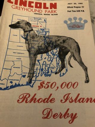 Lincoln Greyhound Park 1981 Rhode Island Derby Labit 