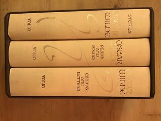 Folio Society Oscar Wilde 3 Volumes Slip Case Unread Set As 1993
