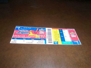 1997 Orioles At Cleveland Indians Game 5 Alcs Baseball Full Ticket Near