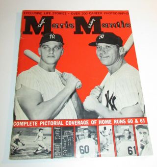 Mickey Mantle Roger Maris 1962 Mag Over 200 Career Photographs Great Cover Exc C
