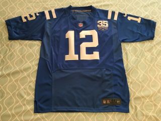 Andrew Luck Indianapolis Colts Nike Nfl Jersey 35th Anniversary Patch Sz 44