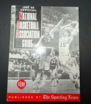 1962 - 63 Sporting News Nba (national Basketball Association) League Guide