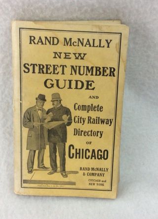City Railway Street Number Guide Chicago Rand Mcnally & Co 1920 Book