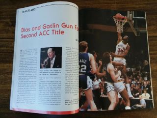 Vintage ACC Basketball Handbook 1984 - 85 Len Bias Kenny Smith Johnny Dawkins 2