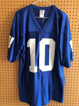 Eli Manning York Giants 10 Jersey Adult Size Large Nfl Blue