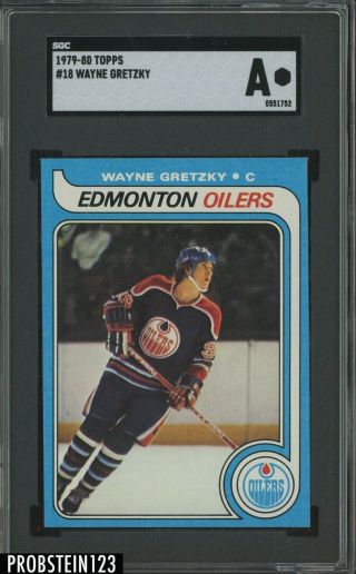 1979 Topps Hockey 18 Wayne Gretzky Oilers Rc Rookie Hof Sgc No Creases