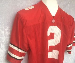 Ohio State Buckeyes Nike Football Jersey 2 Brutus Cbus Youth Large Red 3