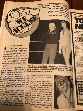 1977 Sports Review Wrestling November ANDRE THE GIANT DUSTY RHODES SHIEK AWA NWA 3