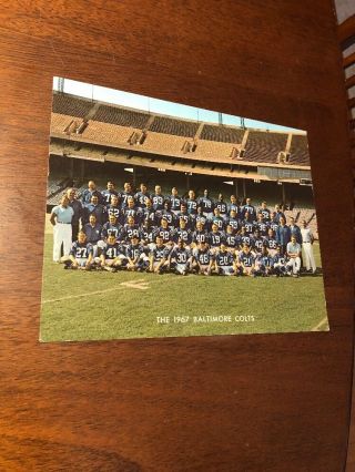 Baltimore Colts Team Issued 1967 Team Promo Photo Johnny Unitas Etc