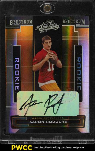 2005 Absolute Spectrum Silver Aaron Rodgers Rookie Rc Auto /249 180 (pwcc)