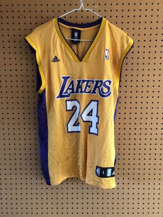 Kobe Bryant Los Angeles Lakers 24 Jersey Adidas Gold Small Adult