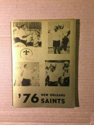1976 Orleans Saints Nfl Football Media Guide Good,  /very