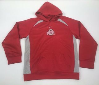 Nike Ohio State Dri Fit Hoodie Buckeyes Pullover Youth L 16 - 18