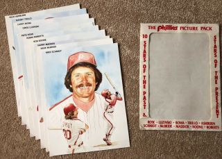 1980 Philadelphia Phillies Picture Pack - 10 Photos With Envelope