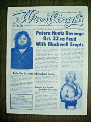 St Louis Wrestling 10/22/82 Hogan & Bruiser Team Patera Vs Crusher Gordy Duk