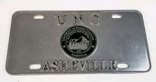Unc Asheville 1927 Solid Pewtarex License Plate Heavy Duty