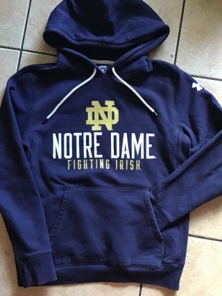 Under Armour Notre Dame Fighting Irish Iconic Performance Pullover Hoodie Sz: M