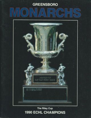 1990 - 91 Greensboro Monarchs Echl Minor League Hockey Program - Fwil