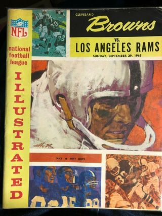 1963 Cleveland Browns Vs Los Angeles Rams Program